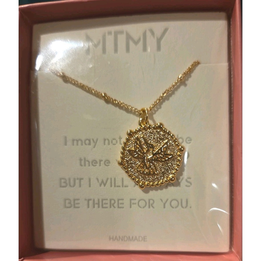 Hummingbird Pendant Necklace Gold Filled 18" Chain New In Box By MTMY
